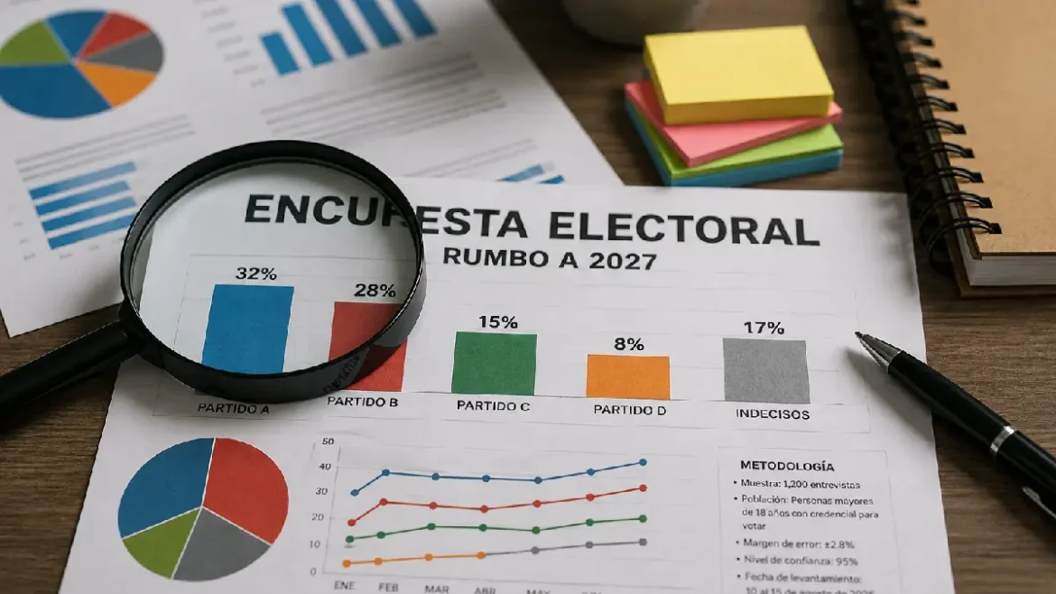 ¿Cómo debe leerse una encuesta rumbo a 2027 para no confundir intención de voto con resultado electoral?