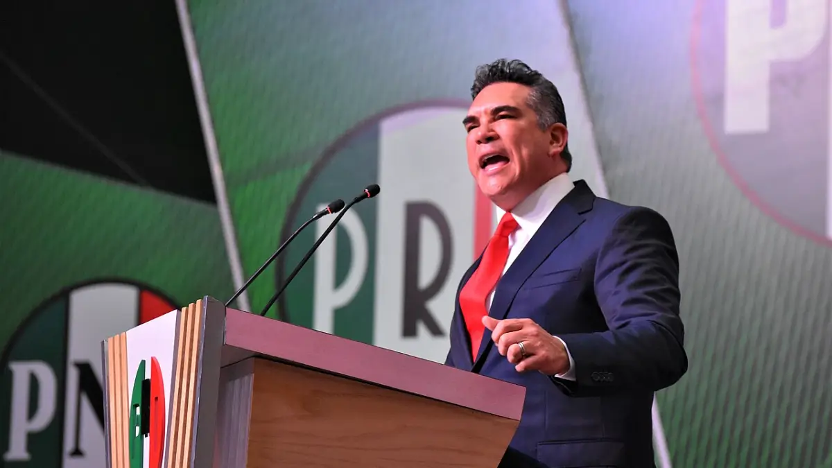 Alejandro Moreno, dirigente del PRI, en un evento del partido