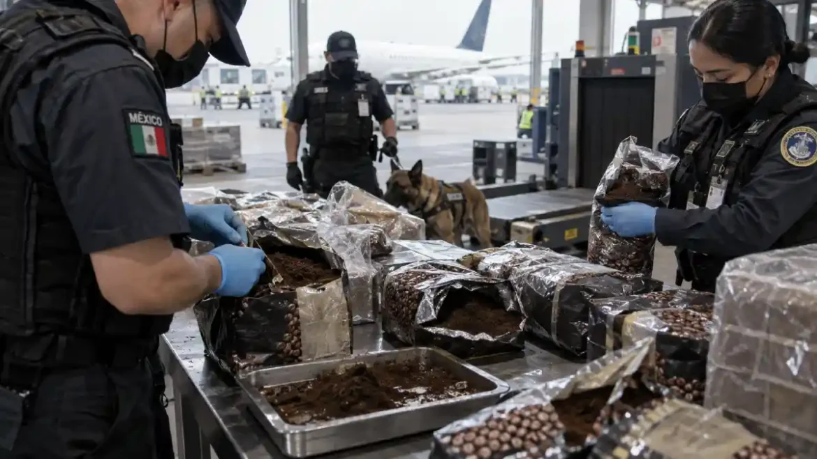 ¿Cómo intentaron introducir cocaína oculta en café por el Aeropuerto de la CDMX?