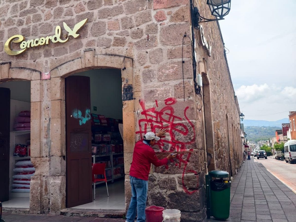 Gobierno de Morelia continúa conservación y mantenimiento del Centro Histórico