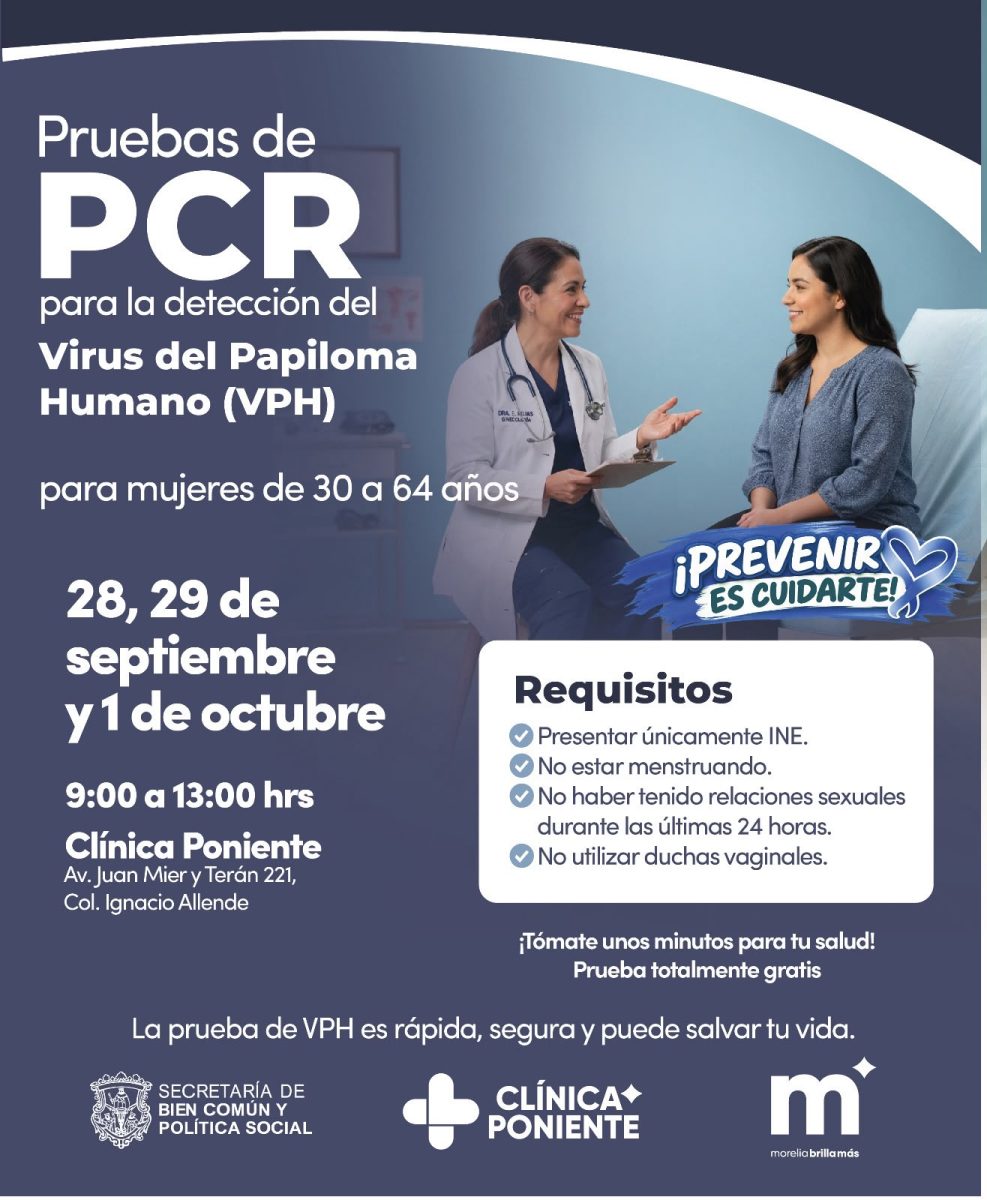Gobierno de Morelia acerca servicios de salud con jornada gratuita de detección de VPH