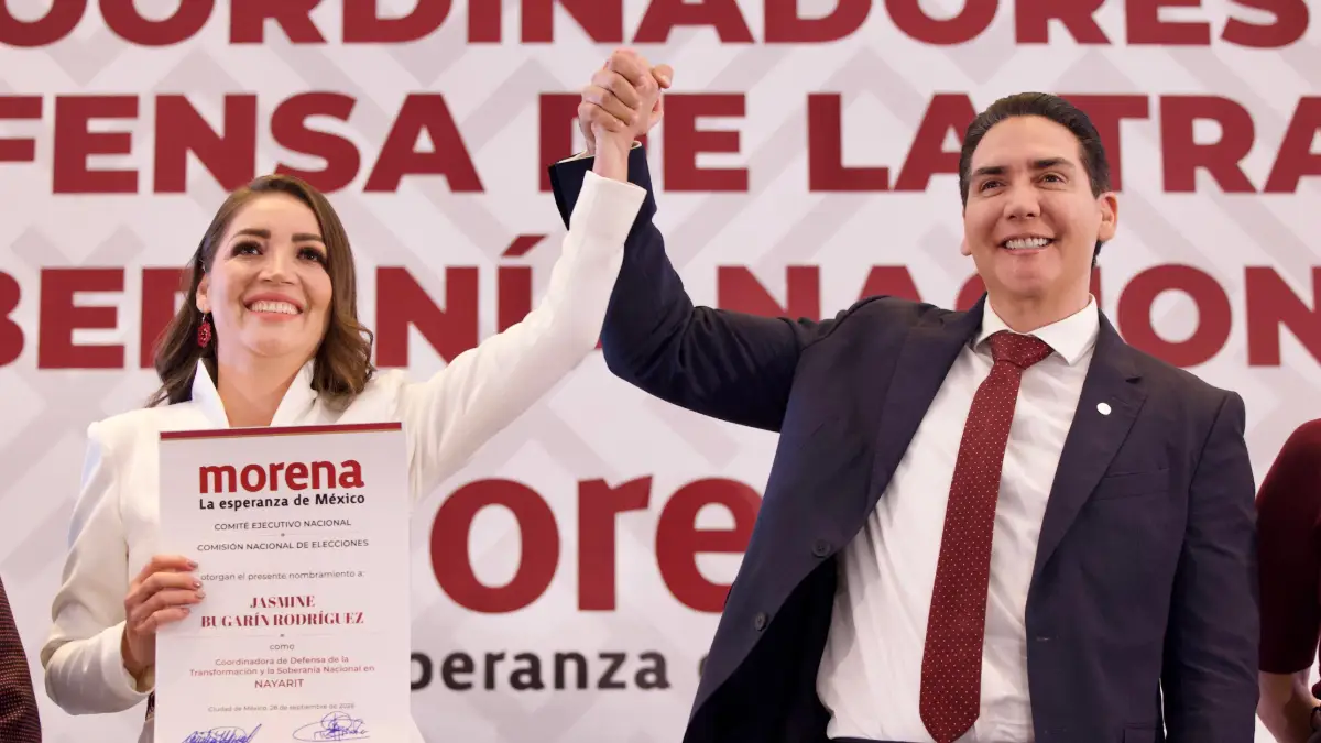 Jasmine Bugarín muestra su nombramiento como coordinadora de Morena en Nayarit