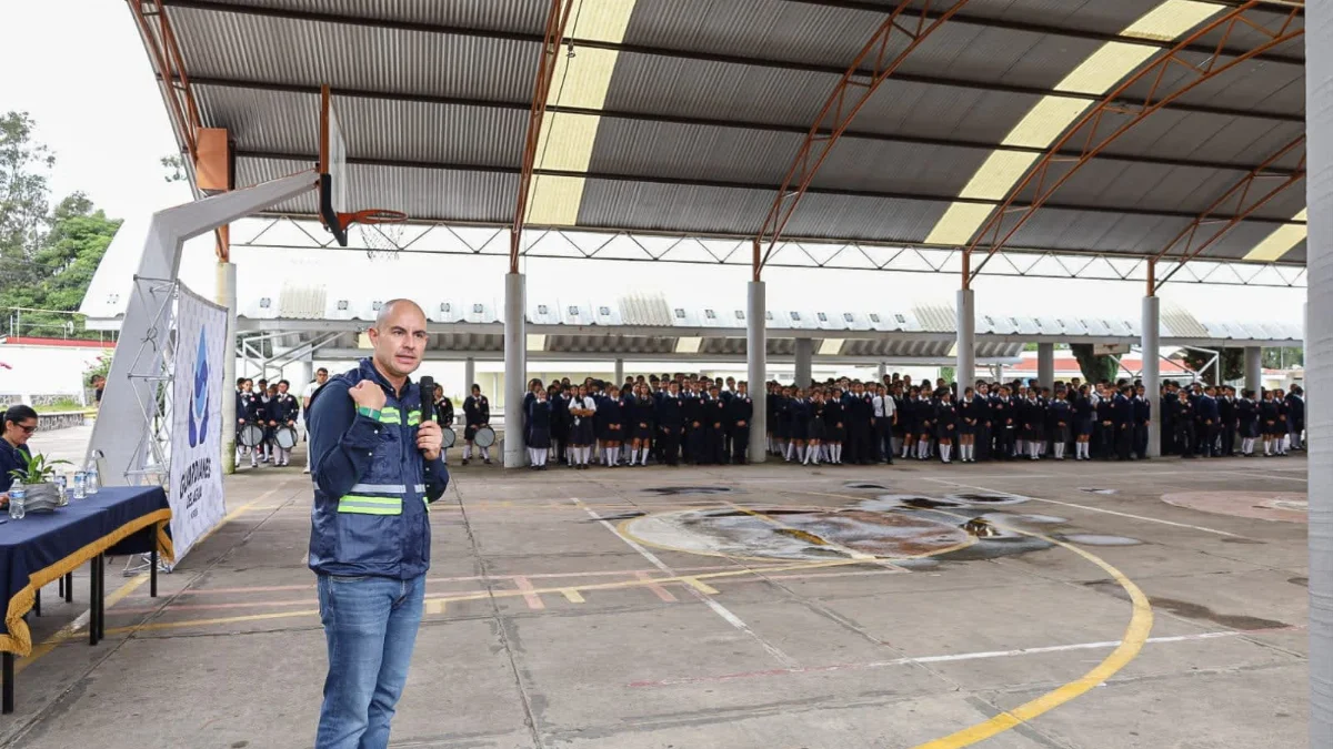 Adolfo Torres fortalece la cultura del agua entre estudiantes de la Secundaria Técnica No. 3